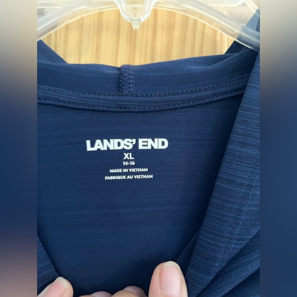 Lands End Navy Blue Lightweight Hoodie Size XL - Picture 8 of 8